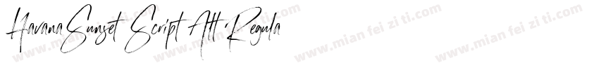 HavanaSunset Script Alt Regular字体转换